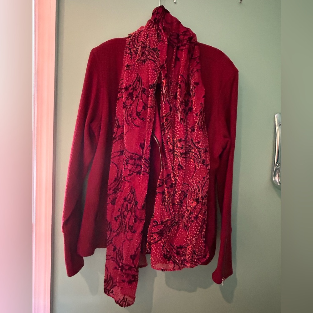 Coat with scarf